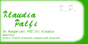 klaudia palfi business card